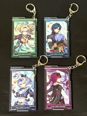 Honkai Star Rail Stellaron Hunters Firefly Kafka Blade Silver Wolf Keychain Set